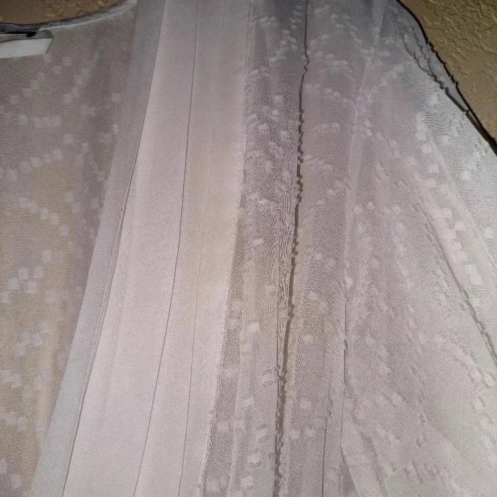 H By Halston White Sheer Robe Size L/XL  100% Polyester - Picture 6 of 11